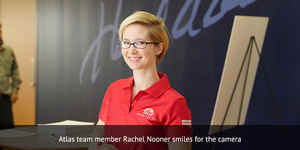 Atlas team member Rachel Nooner smiles for the camera