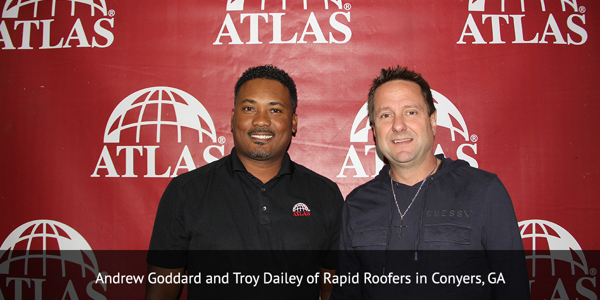 Andrew Goddard and Troy Dailey of Rapid Roofers in Conyers, GA