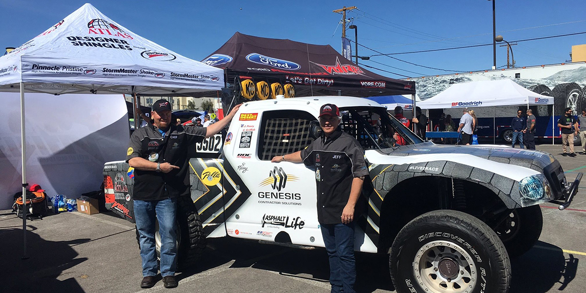 Showing off the car at Mint 400