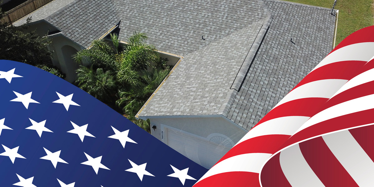 Jonny Langford - new roof + American flag