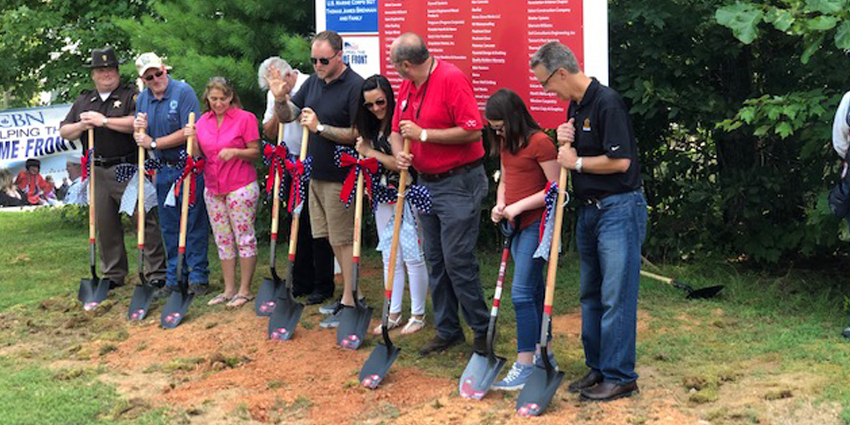 Operation Finally Home - Brennan family breaking ground